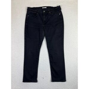 Levis Jeans Women's 16 35x29 Black Classic Straight Stretch Denim Mid Rise